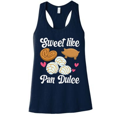 Sweet Pan Dulce Conchas Latina Mexican Mujer Concha Pastry Women's Racerback Tank