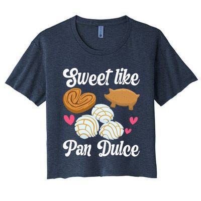 Sweet Pan Dulce Conchas Latina Mexican Mujer Concha Pastry Women's Crop Top Tee