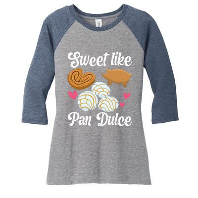 Sweet Pan Dulce Conchas Latina Mexican Mujer Concha Pastry Women's Tri-Blend 3/4-Sleeve Raglan Shirt