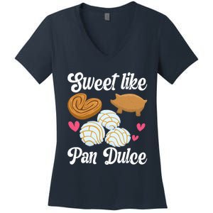 Sweet Pan Dulce Conchas Latina Mexican Mujer Concha Pastry Women's V-Neck T-Shirt