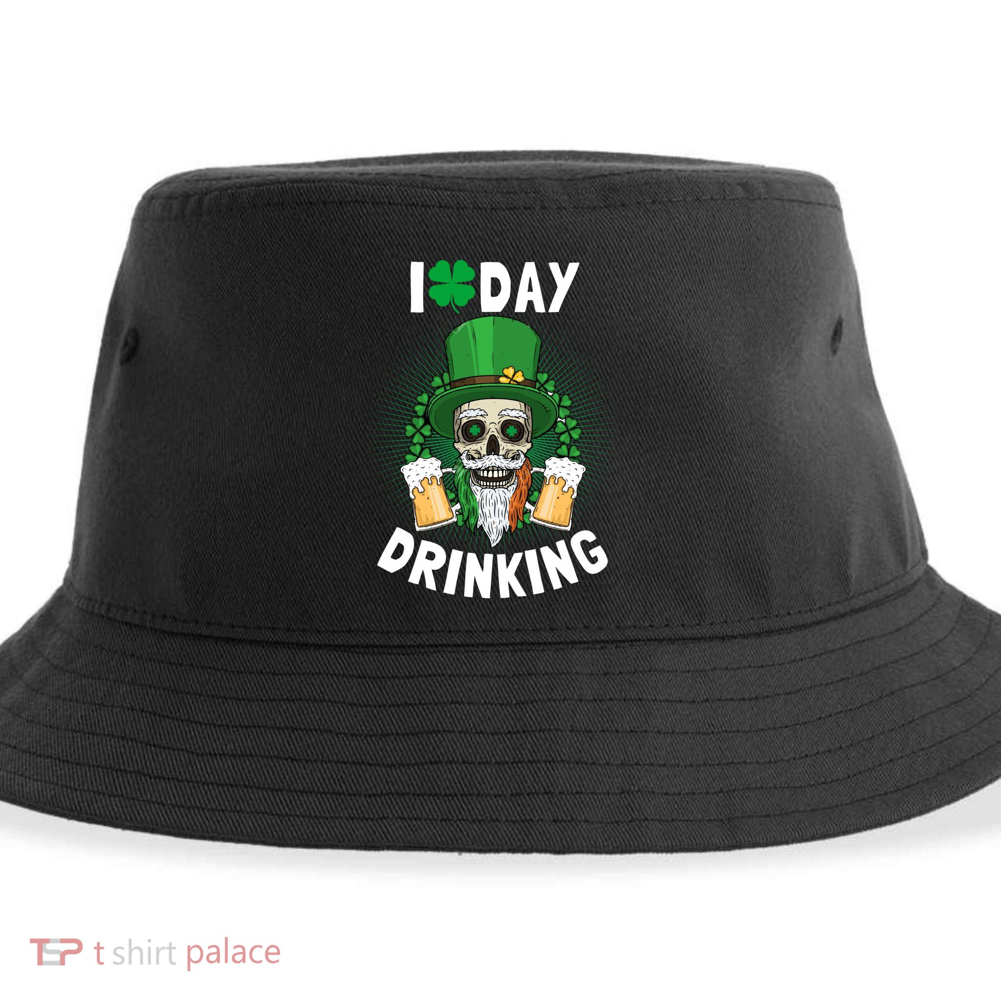 St Patricks Day I Love Day Drinking Funny Gifts Beer Lover Sustainable Bucket Hat