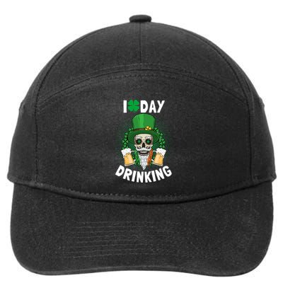 St Patricks Day I Love Day Drinking Funny Gifts Beer Lover 7-Panel Snapback Hat
