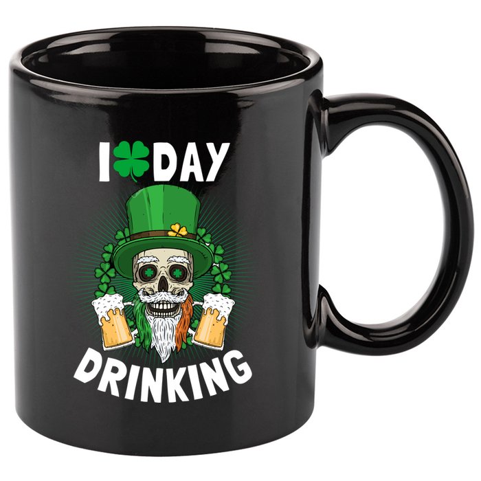 St Patricks Day I Love Day Drinking Funny Gifts Beer Lover 11oz C Handle Ceramic Mug