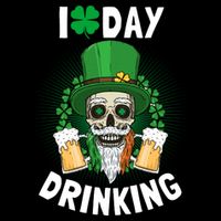St Patricks Day I Love Day Drinking Funny Gifts Beer Lover 16 in Basic Backpack