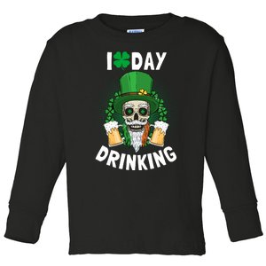 St Patricks Day I Love Day Drinking Funny Gifts Beer Lover Toddler Long Sleeve Shirt