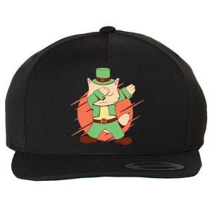 St Patrick's Day Cat Dabbing Dab Funny Gift Wool Snapback Cap