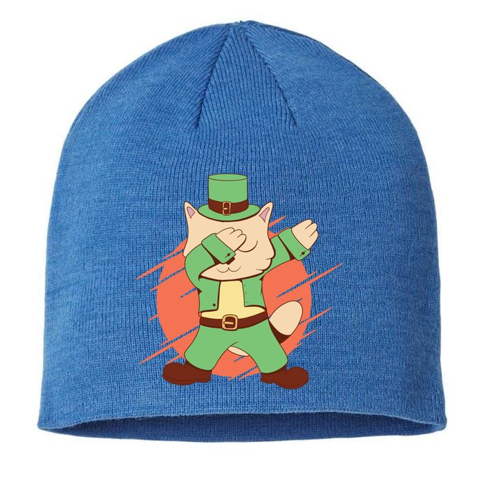 St Patrick's Day Cat Dabbing Dab Funny Gift Sustainable Beanie