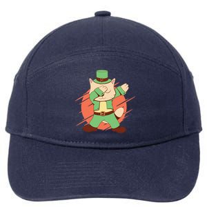 St Patrick's Day Cat Dabbing Dab Funny Gift 7-Panel Snapback Hat