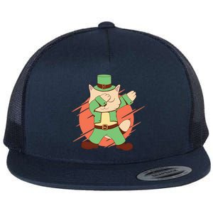 St Patrick's Day Cat Dabbing Dab Funny Gift Flat Bill Trucker Hat