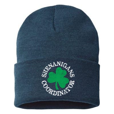 St Patricks Day Irish Shenanigans Coordinator Shamrock Sustainable Knit Beanie