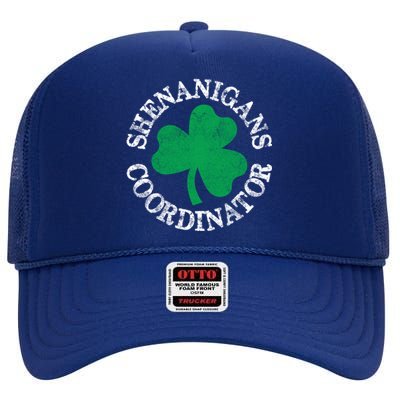 St Patricks Day Irish Shenanigans Coordinator Shamrock High Crown Mesh Back Trucker Hat