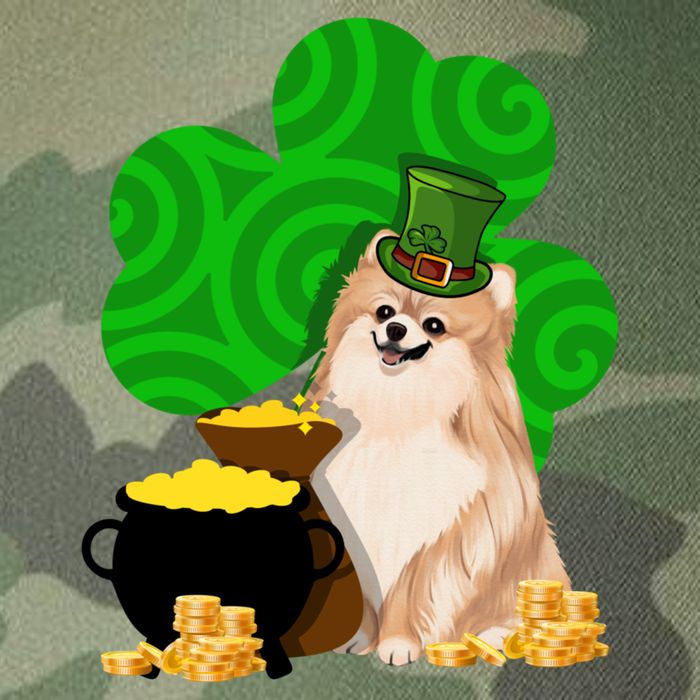 St Paddys Day Shamrock Dog Lover Pomeranian Clover Gift Legacy Tie Dye Trucker Hat