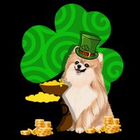 St Paddys Day Shamrock Dog Lover Pomeranian Clover Gift Sustainable Bucket Hat