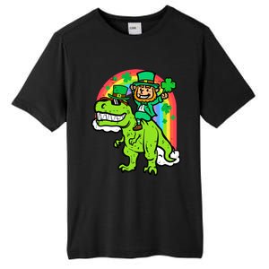 St Patricks Day Leprechaun On Dino Saint Paddys Boy Tall Fusion ChromaSoft Performance T-Shirt