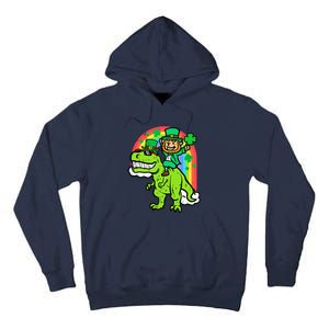 St Patricks Day Leprechaun On Dino Saint Paddys Boy Tall Hoodie