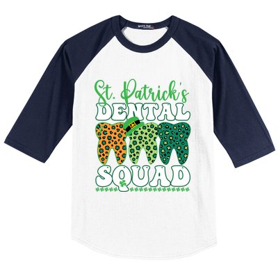 St Patrick's Dental Squad Leopard Tooth For Dentists Gift Baseball Sleeve Shirt