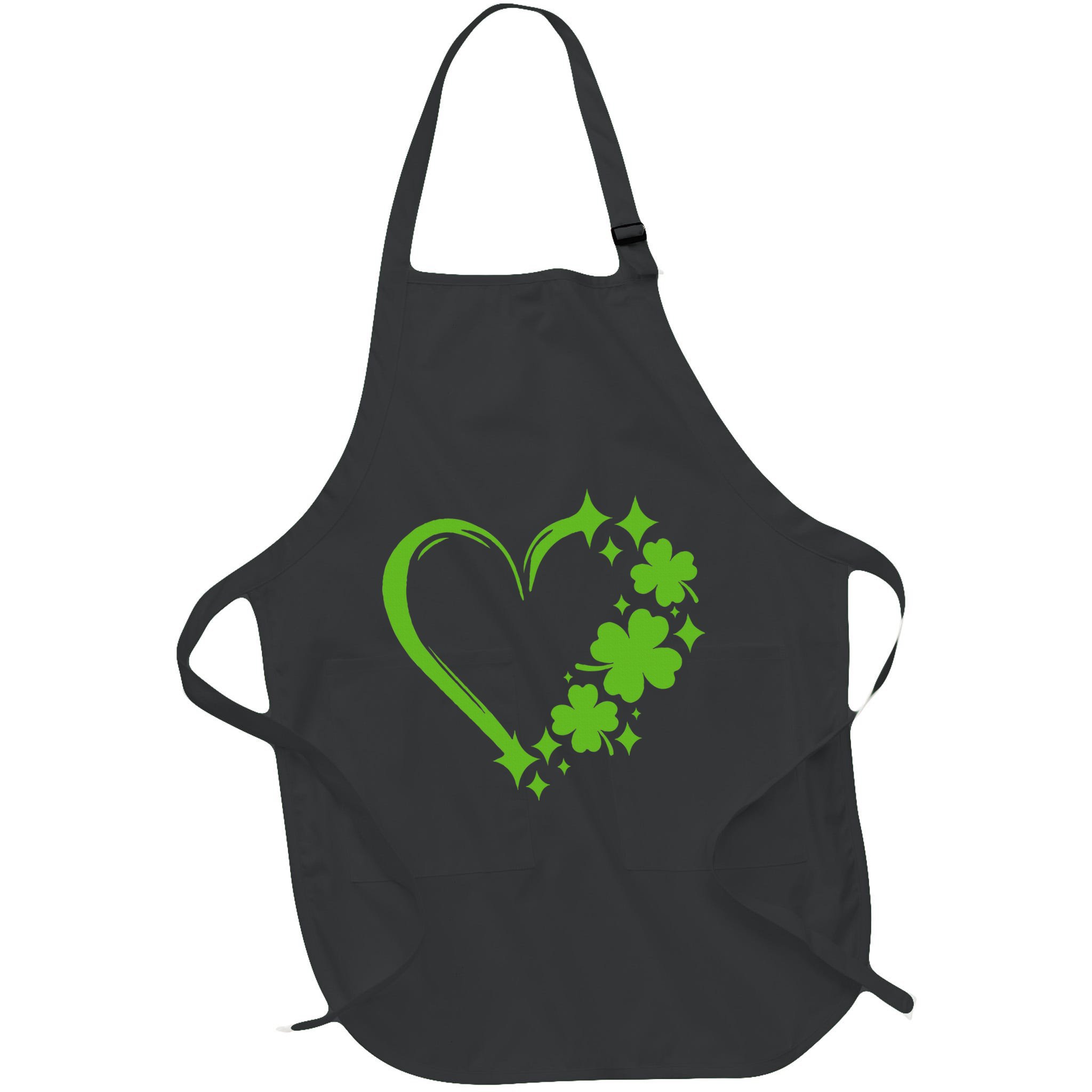 St Patricks Day Cute Heart Love Shamrock St Patricks Day Apron