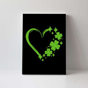 St Patricks Day Cute Heart Love Shamrock St Patricks Day Canvas