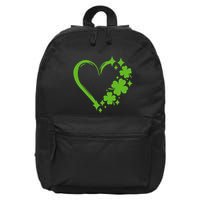 St Patricks Day Cute Heart Love Shamrock St Patricks Day 16 in Basic Backpack