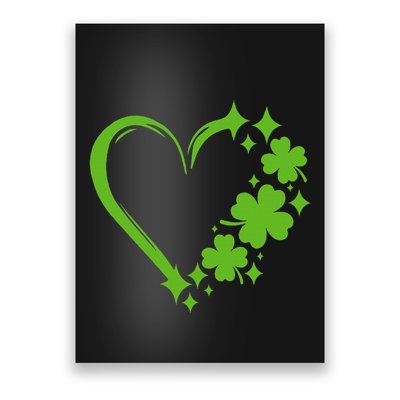 St Patricks Day Cute Heart Love Shamrock St Patricks Day Poster