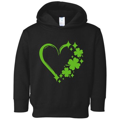 St Patricks Day Cute Heart Love Shamrock St Patricks Day Toddler Hoodie
