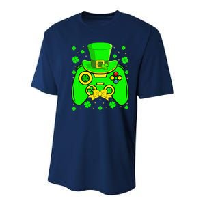 St Patricks Day Video Game Gaming Gamer Gift Youth Performance Sprint T-Shirt