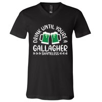 Saint Patrick's Day Funny Sarcastic Quote Gallagher Green V-Neck T-Shirt