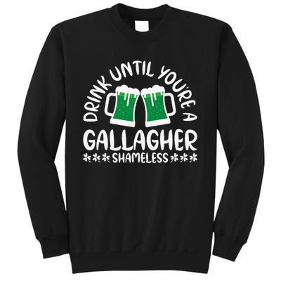 Saint Patrick's Day Funny Sarcastic Quote Gallagher Green Tall Sweatshirt