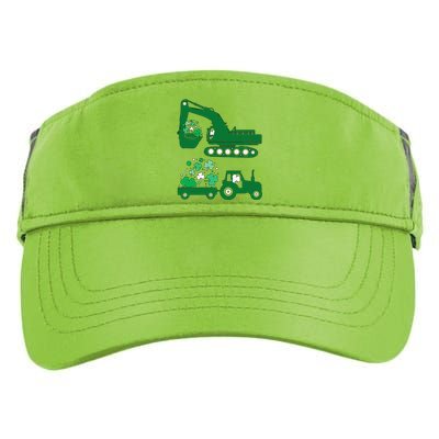 St Pattys Day Truck Vehicles Front Loader And Excavator Adult Drive Performance Visor