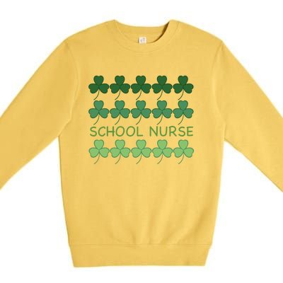 St Patricks Day School Nurse Cool Gift Premium Crewneck Sweatshirt