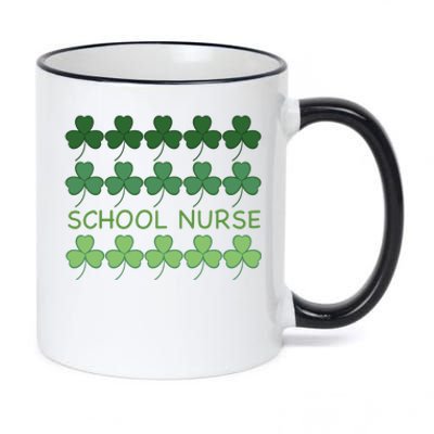 St Patricks Day School Nurse Cool Gift 11oz Black Color Changing Mug