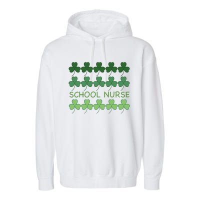 St Patricks Day School Nurse Cool Gift Garment-Dyed Fleece Hoodie