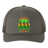 St. Patricks Day Three Cute Dogs One Lucky Dachshund Mom Gift Yupoong Adult 5-Panel Trucker Hat