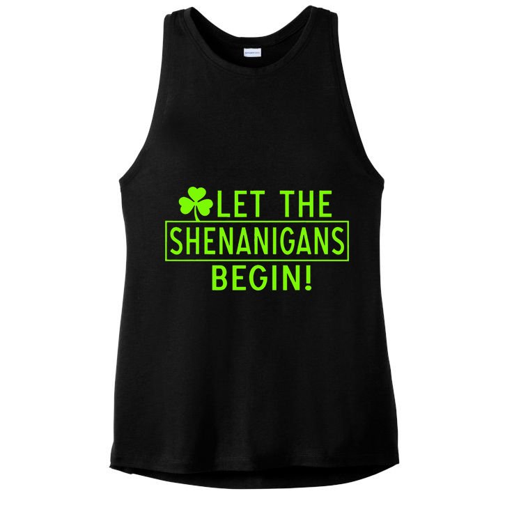 Saint Patrick Day Shenanigans For Irish Ladies PosiCharge Tri-Blend Wicking Tank