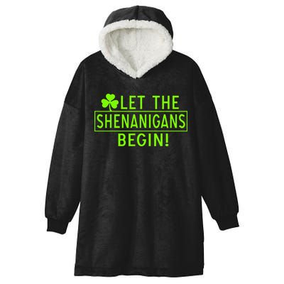 Saint Patrick Day Shenanigans For Irish Hooded Wearable Blanket