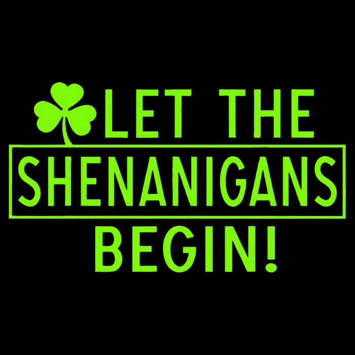 Saint Patrick Day Shenanigans For Irish Button