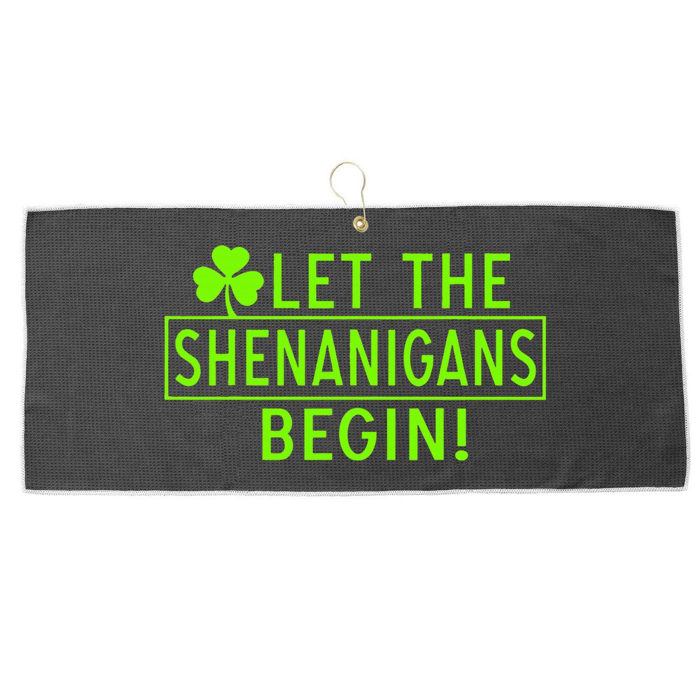 Saint Patrick Day Shenanigans For Irish Large Microfiber Waffle Golf Towel