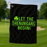 Saint Patrick Day Shenanigans For Irish Golf Towel