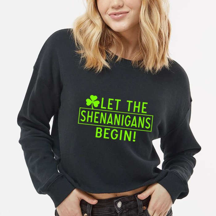 Saint Patrick Day Shenanigans For Irish Cropped Pullover Crew