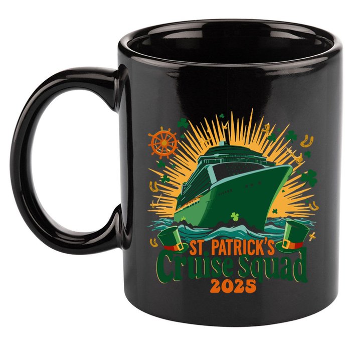 St PatrickS Day Cruise Squad 2025 Family Matching Cute Gift 11oz C Handle Ceramic Mug