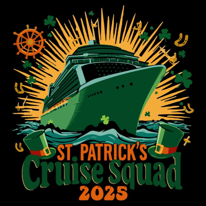St PatrickS Day Cruise Squad 2025 Family Matching Cute Gift Flat Bill Trucker Hat