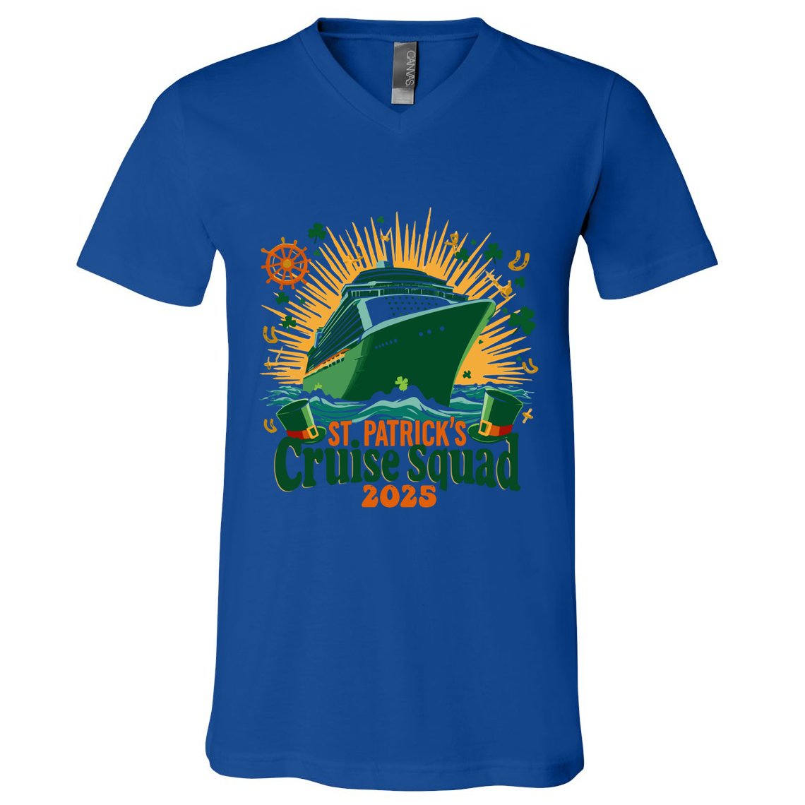 St PatrickS Day Cruise Squad 2025 Family Matching Cute Gift V-Neck T-Shirt
