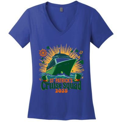 St PatrickS Day Cruise Squad 2025 Family Matching Cute Gift Women's V-Neck T-Shirt