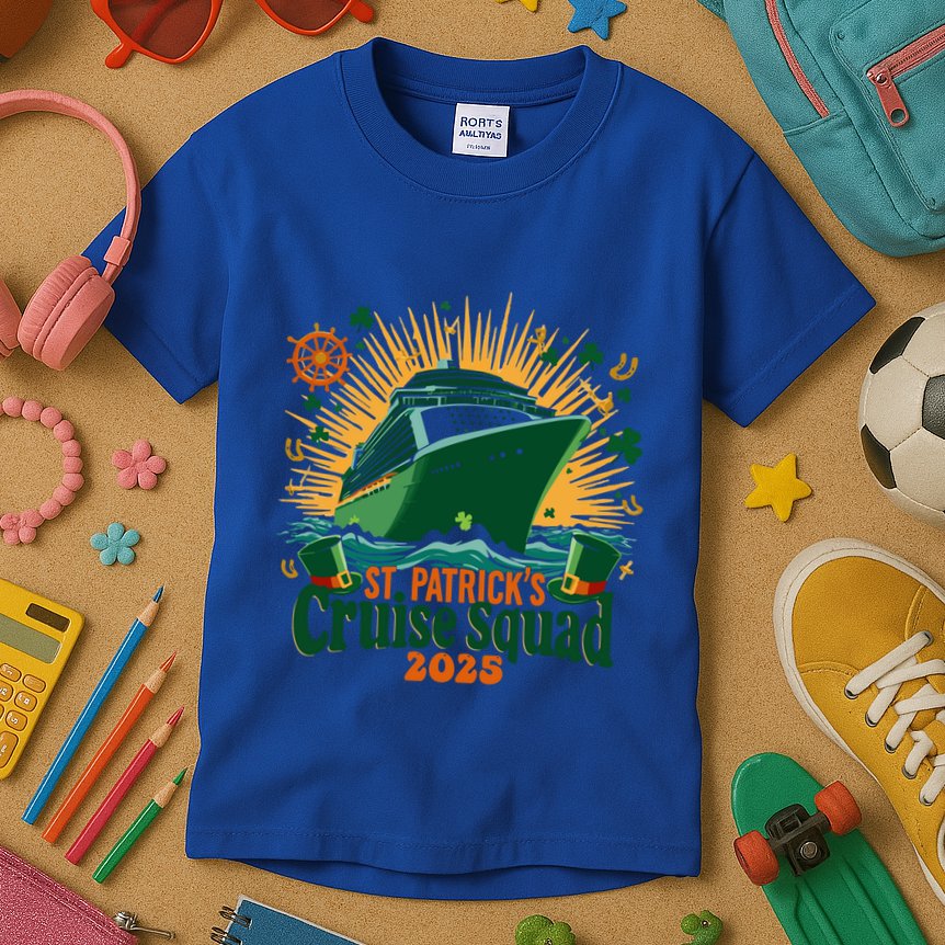 St PatrickS Day Cruise Squad 2025 Family Matching Cute Gift Kids T-Shirt