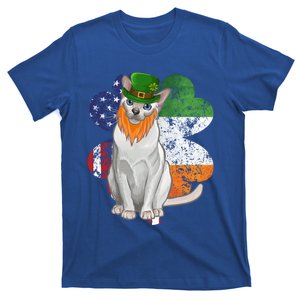 St Patricks Day Irish American Flag Tonkinese Cat Gift T-Shirt