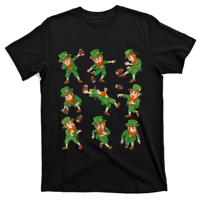 St Patricks Day Leprechaun Football Player Funny Boys Kid.s T-Shirt