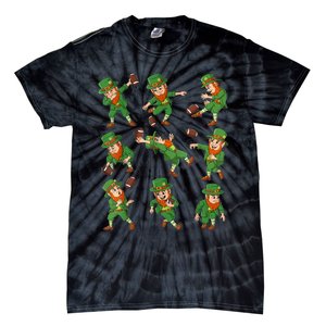 St Patricks Day Leprechaun Football Player Funny Boys Kid.s Tie-Dye T-Shirt