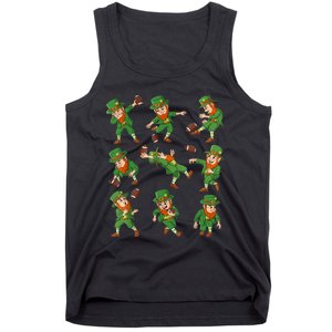 St Patricks Day Leprechaun Football Player Funny Boys Kid.s Tank Top