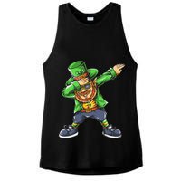 St Patricks Day Dabbing Leprechaun Dab Ladies PosiCharge Tri-Blend Wicking Tank