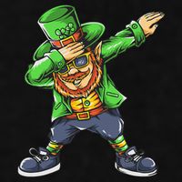 St Patricks Day Dabbing Leprechaun Dab Ladies PosiCharge Tri-Blend Wicking Tank